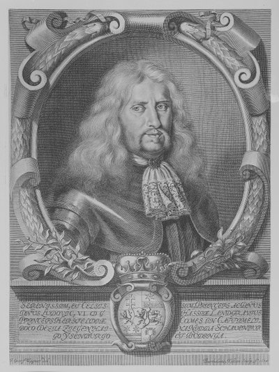 Ludwig VI, landgraaf van Hessen-Darmstadt, gegraveerd door Bartholomaus Kilian II, 1678 door Johann Georg Wagner
