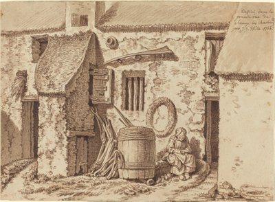 Een rustiek huis in de Grand Rue in Sceaux-Les-Chartreux door Johann Georg Wille