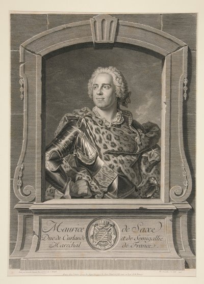 Maurice de Saxe, Hertog van Curlande en Semigallie, Maarschalk van Frankrijk door Johann Georg Wille