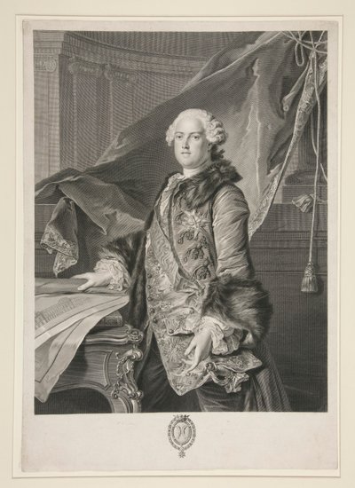 Portret van Abel François Poisson de Vandières, Markies van Marigny (1727-1781) door Johann Georg Wille