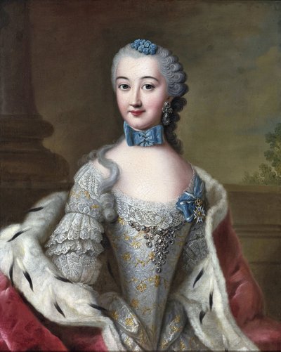 Hertogin Marie Sophie Wilhelmine van Württemberg-Oels door Johann Georg Ziesenis