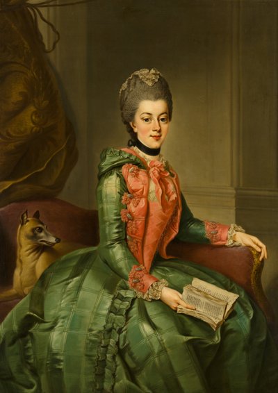 Portret van prinses Frederika Sophia Wilhelmina (1751-1820), ca. 1768-1769 door Johann Georg Ziesenis