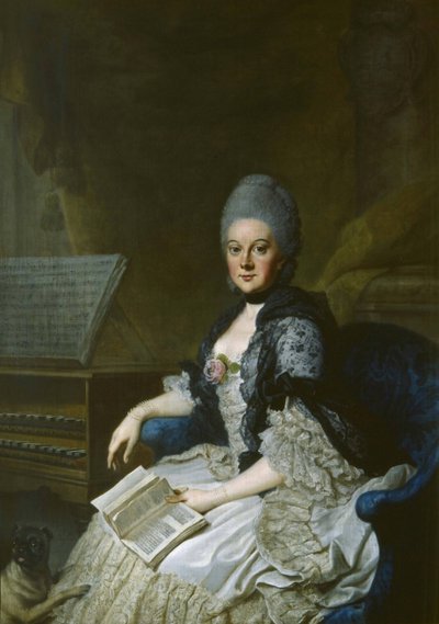 Hertogin Anna Amalia van Brunswijk-Wolfenbüttel 1739-1807 door Johann Georg Ziesenis the Younger