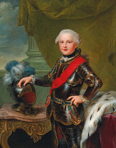 Portret van Charles II August 1746-1795, Hertog van Zweibrücken, ca. 1757 door Johann Georg Ziesenis the Younger