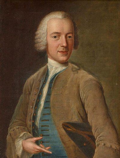 Zelfportret, ca. 1744 door Johann Georg Ziesenis the Younger