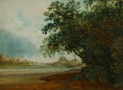 Isar met Praterinsel door Johann Georg von Dillis