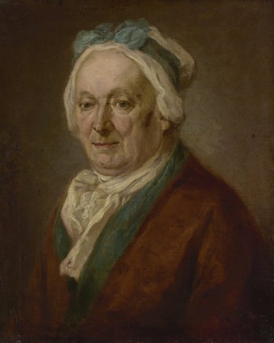 Portret van een man met slaapmuts door Johann Georg von Edlinger