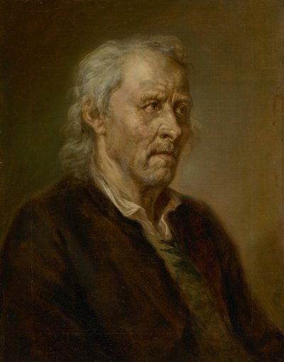 Portret van een oude man met wit haar door Johann Georg von Edlinger