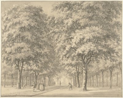 De oprijlaan van een buiten (Velserbeek?) door Johann Goll van Frankenstein (I)
