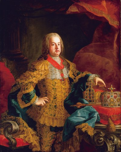 Portret van keizer Frans I, 1752 door Johann Gottfried Auerbach