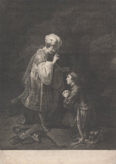 Absaloms onderwerping aan zijn vader, koning David door Johann Gottfried Haid