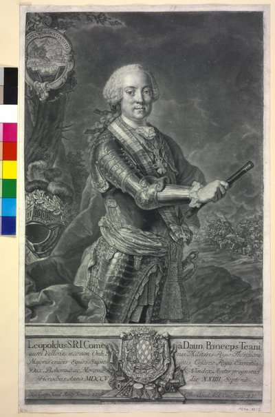 Leopold graaf Daun door Johann Gottfried Haid
