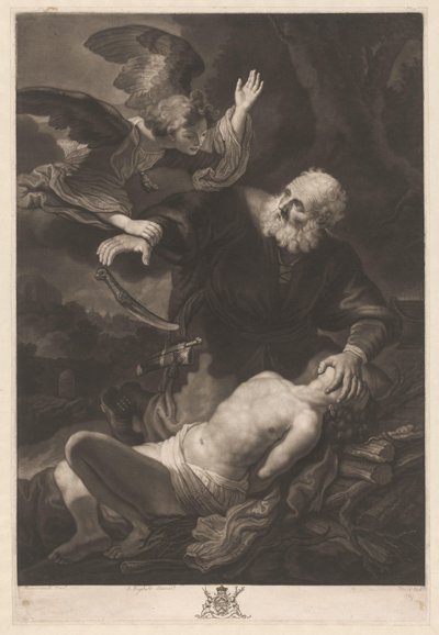 Offer van Abraham door Johann Gottfried Haid