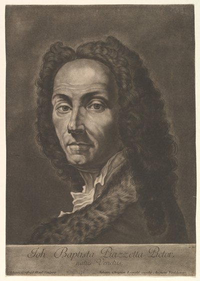 Portret van Giovanni Battista Piazzetta door Johann Gottfried Haid