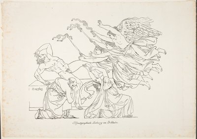 Vervolging van Orestes door Johann Gottfried Schadow