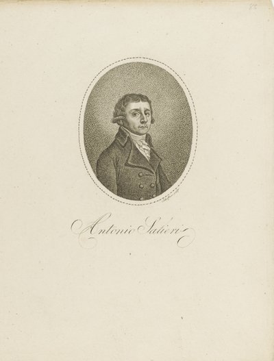 Antonio Salieri 1750-1825, ca. 1800 door Johann Gottfried Scheffner