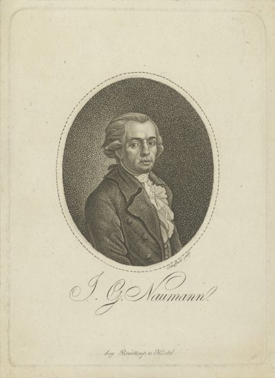 Portret van de componist Johann Gottlieb Naumann door Johann Gottfried Scheffner
