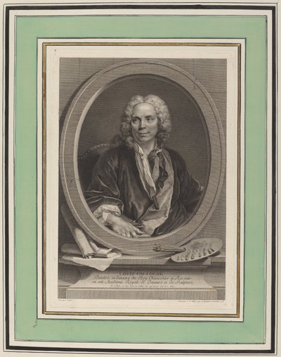 Louis Galloche door Johann Gotthard Müller, after Louis Tocqué