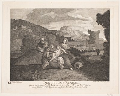 De heilige familie door Johann Gottlieb Friedrich