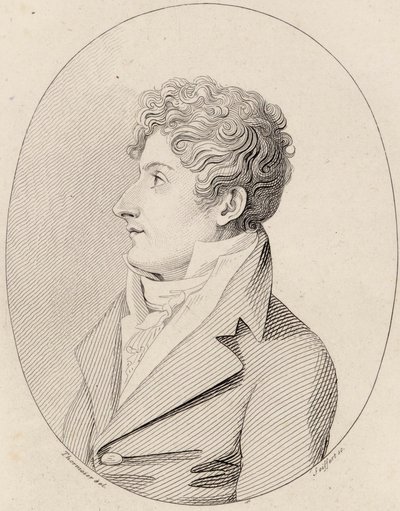 Portret van de Componist Francesco Morlacchi 1784-1841, ca. 1820 door Johann Gottlob Seyffert