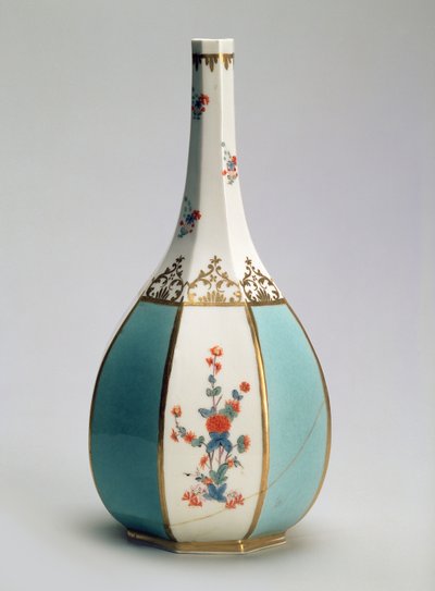 Fles, in de vorm van een Japanse sakefles, voor de Meissen fabriek, c.1725 door Johann Gregor Herold