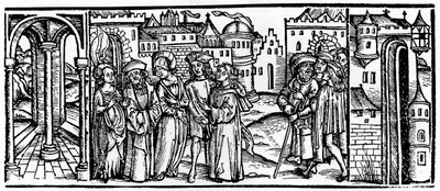 Een folio uit Boethius, Troost van Filosofie, 1910 door Johann Gruninger