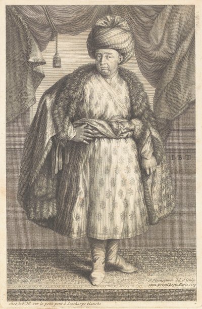 Portret van Jean-Baptiste Tavernier (1605-1689) door Johann Hainzelmann