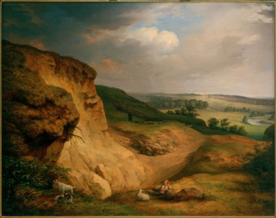 De Muldenstein bij Jeßnitz door Johann Heinrich Beck