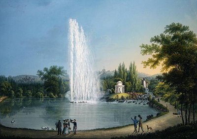 De grote fontein, ca. 1820 door Johann Heinrich Bleuler