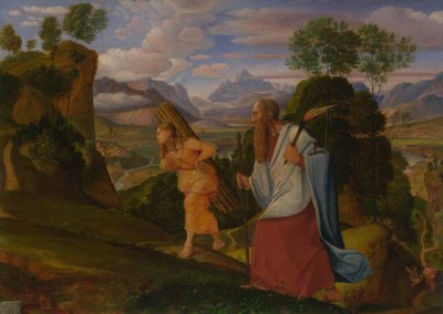 Abraham en Isaak, 1817 door Johann Heinrich Ferdinand Olivier