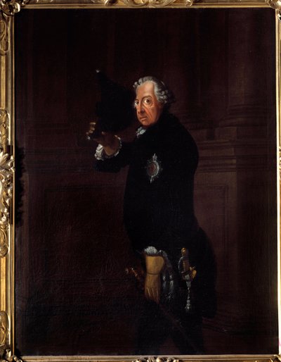 Portret van Frederik II, koning van Pruisen door Johann Heinrich Francke