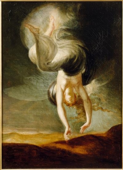 Titania vindt de toverring op het strand door Johann Heinrich Füssli