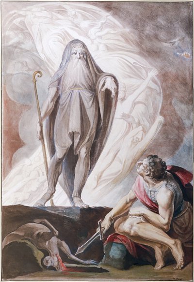 Teiresias voorspelt de toekomst aan Odysseus door Johann Heinrich Füssli