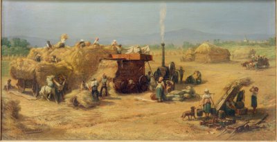 Oogst bij Praunheim door Johann Heinrich Hasselhorst