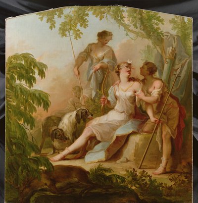 Diana Rustend na de Jacht door Johann Heinrich Keller