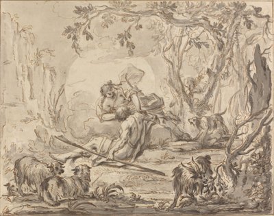Diana en Endymion door Johann Heinrich Keller