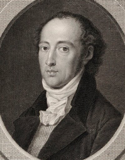 Portret van de componist Johann Anton André 1775-1842, 1800 door Johann Heinrich Lips