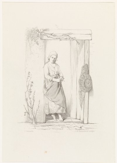 Het Breistertje door Johann Heinrich Maria Hubert Rennefeld