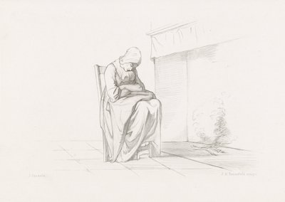 Middagslaapje door Johann Heinrich Maria Hubert Rennefeld