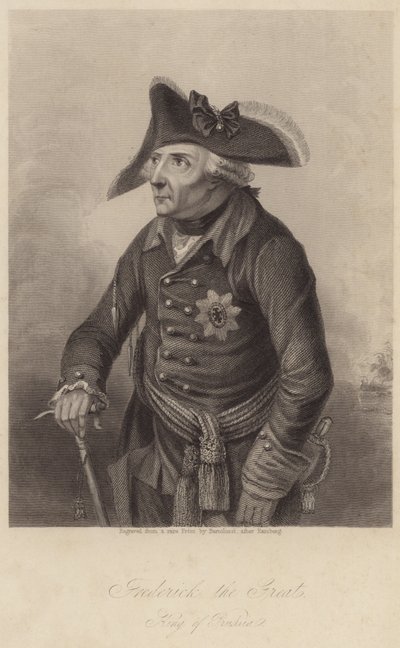 Koning Frederik II van Pruisen door Johann Heinrich Ramberg