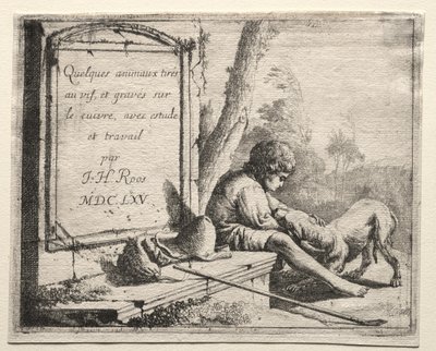 Johann Heinrich Roos Herderij serie, 1665 door Johann Heinrich Roos
