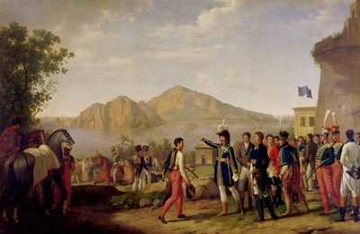 Joachim Murat (1767-1815) Maarschalk van Frankrijk en Koning van Napels Beveelt de Inname van Capri in 1808 door Johann Heinrich Schmidt