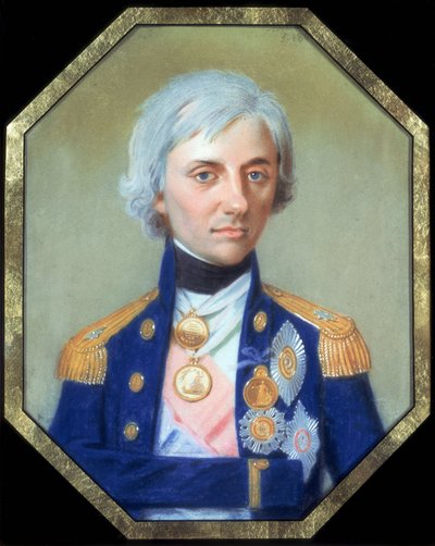Het portret van vice-admiraal Sir Horatio Nelson (1758-1805) door Johann Heinrich Schmidt (1749-1829) door Johann Heinrich Schmidt