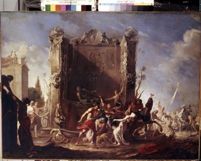 De ontvoering van de Sabijnse vrouwen door Johann Heinrich Schonfeldt