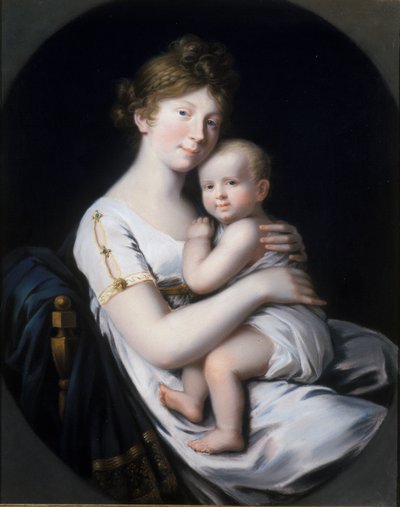Kroonprinses Luise von Preussen met Kroonprins Friedrich Wilhelm IV door Johann Heinrich Schroder