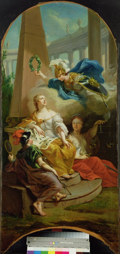 Allegorie die het welvarende bewind van de Landgraven van Hessen-Kassel voorstelt, 1764 door Johann Heinrich Tischbein