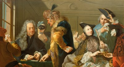 Gokkers in de foyer door Johann Heinrich Tischbein