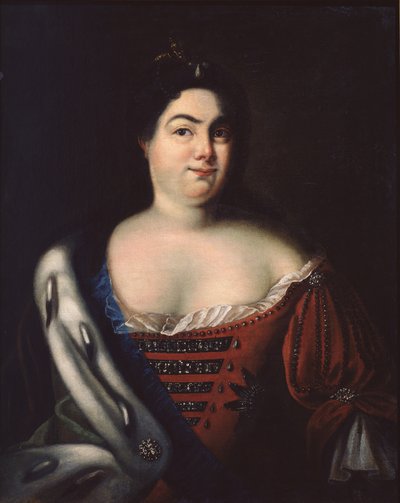 Portret van keizerin Catharina I, begin 18e eeuw door Johann Heinrich Wedekind