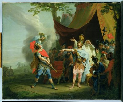 Achilles heeft een geschil met Agamemnon, 1776 door Johann Heinrich Wilhelm Tischbein