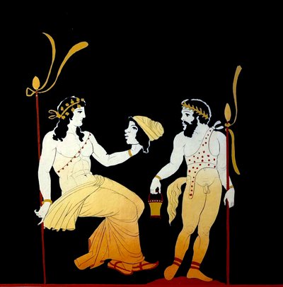 Dionysus met het masker door Johann Heinrich Wilhelm Tischbein